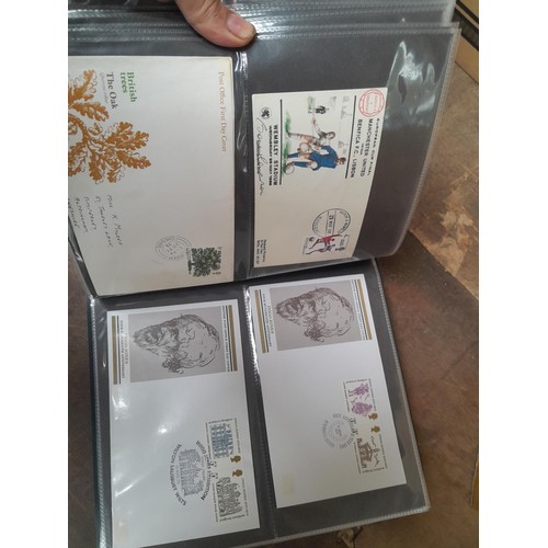 8 - Stamp First Day covers in 2 x Royal Mail and 2 x Kestrel albums