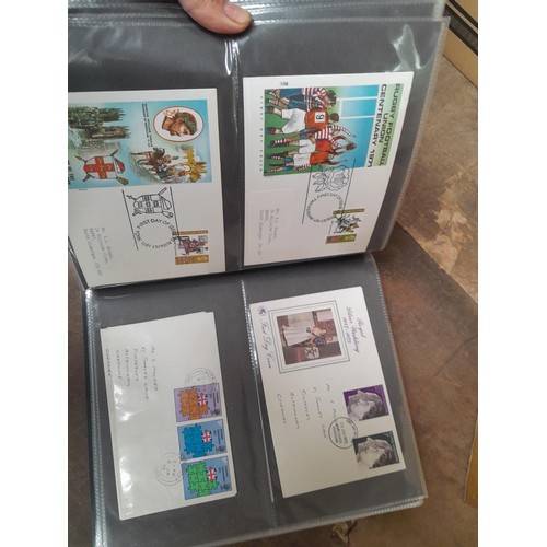 8 - Stamp First Day covers in 2 x Royal Mail and 2 x Kestrel albums