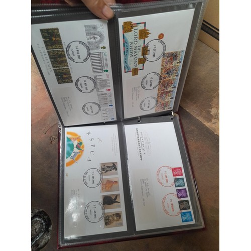 8 - Stamp First Day covers in 2 x Royal Mail and 2 x Kestrel albums