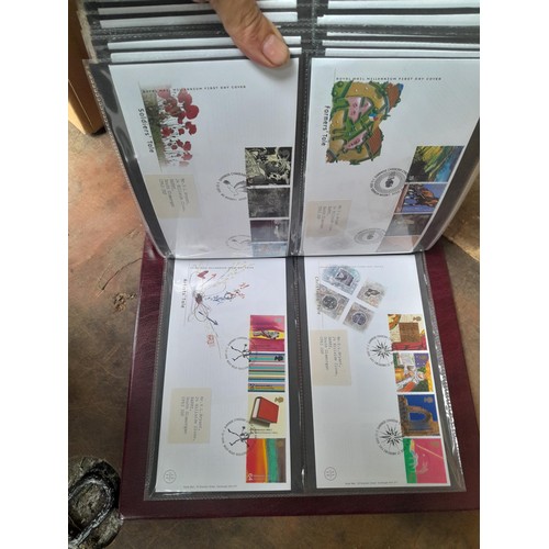 8 - Stamp First Day covers in 2 x Royal Mail and 2 x Kestrel albums