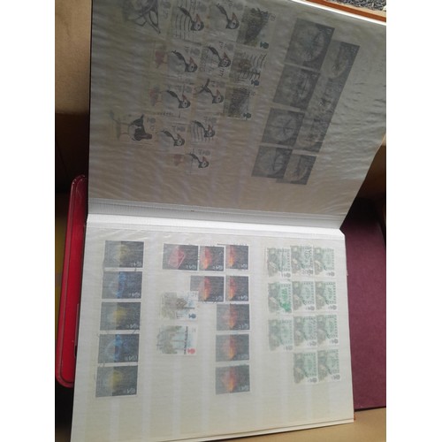 12 - Stamps :  British Accumulation some mint but mostly used in a shoe box and tin loose and on stock sh... 