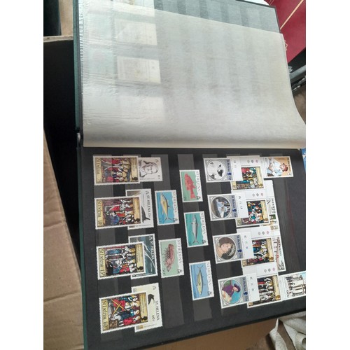 15 - Assorted stamp stock books and loose pages with mint and used QEII era Commonwealth, badly stored wi... 