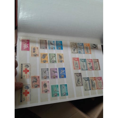 15 - Assorted stamp stock books and loose pages with mint and used QEII era Commonwealth, badly stored wi... 