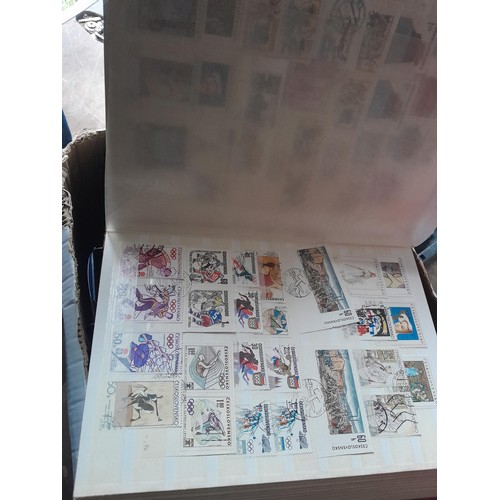 16 - Stamps : 2 x stock books containing mainly Czechoslovakia with duplication