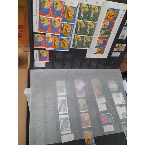 23 - 3 x stock books with a large accumulation of stamps of the Netherlands, a few used but mainly unmoun... 