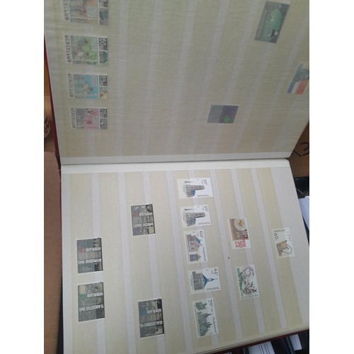 23 - 3 x stock books with a large accumulation of stamps of the Netherlands, a few used but mainly unmoun... 