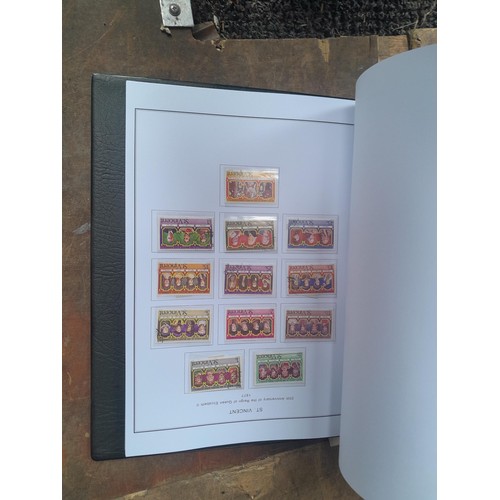 28 - Stamps of British West Indies, 8 x binders with printed pages, mostly empty in new condition , some ... 