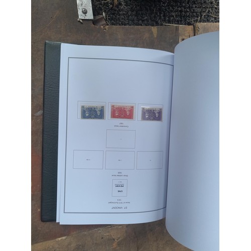 28 - Stamps of British West Indies, 8 x binders with printed pages, mostly empty in new condition , some ... 