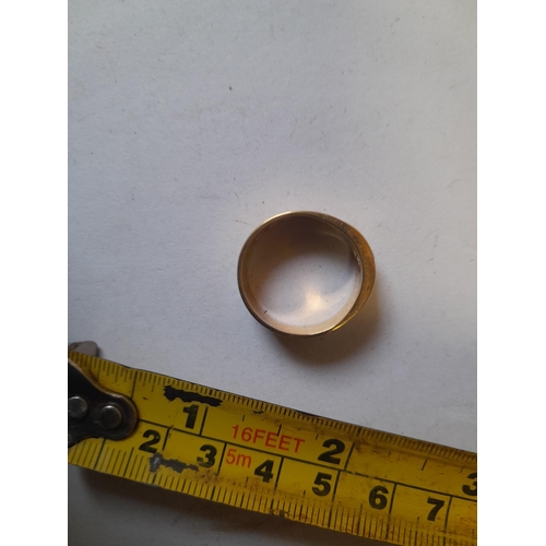 38 - 18 ct gold ring set with single diamond in a Conibear of Exeter box Q-R , 9.5 g