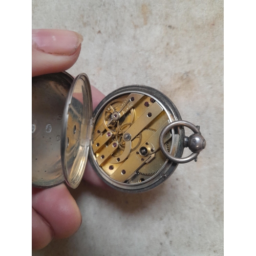 52 - Silver case pocket watch