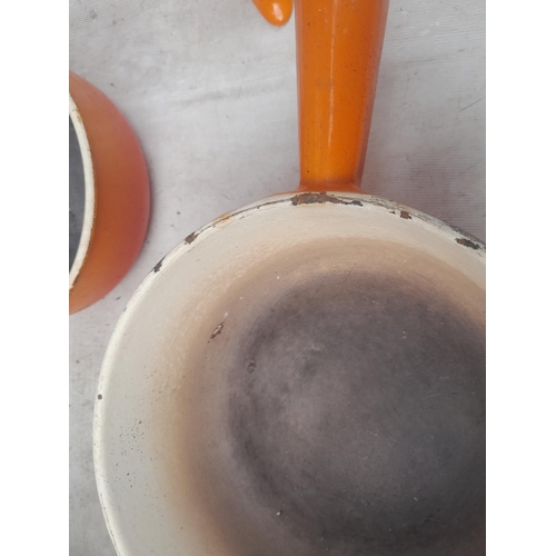 97 - Array of Le Creuset pans, condition varies