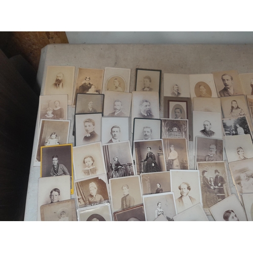 126 - Large array of late 19th / early 20th century Cartes de Visites, mainly portrait studies in a box