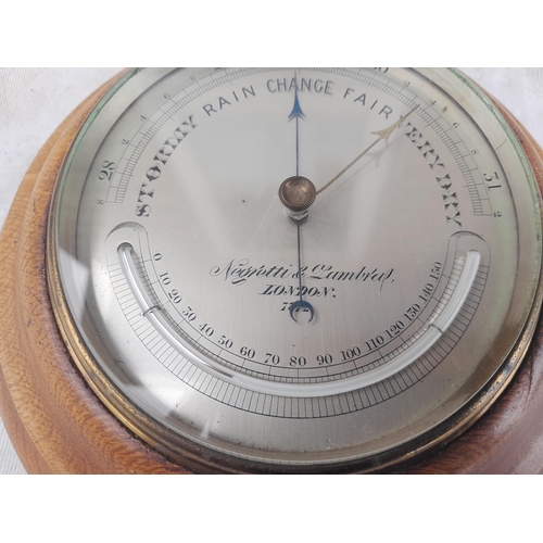 153 - Early 20th century Negretti and Zambra oak case barometer