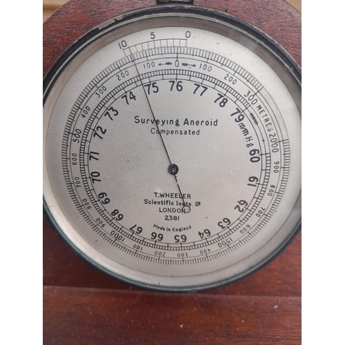 154 - Early 20th century Surveying aneroid barometer by T Wheeler of London