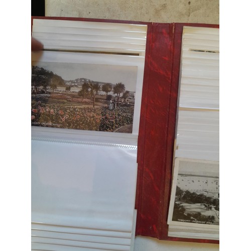 204 - Postcards : early - mid coloured and black and white postcards relating to Torquay & sparsely filled... 