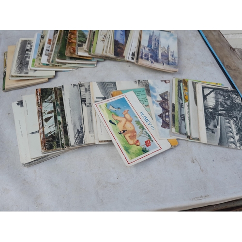 209 - Large shoebox of early - mid 20th century postcards, an interesting multithematic collection