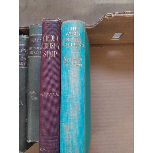 281 - Assorted books from 19th century onwards : Scott, later Reprint Wind in the Willows, poetry etc.