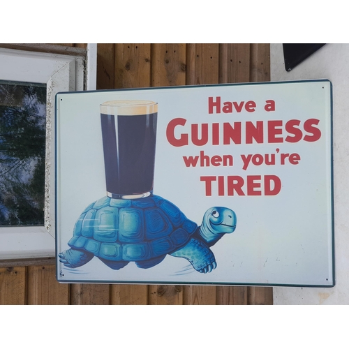 352 - Vintage STYLE painted metal sign 50 cms x 70 cms