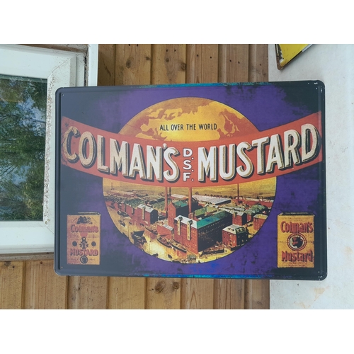 358 - Vintage STYLE painted metal sign 50 cms x 70 cms