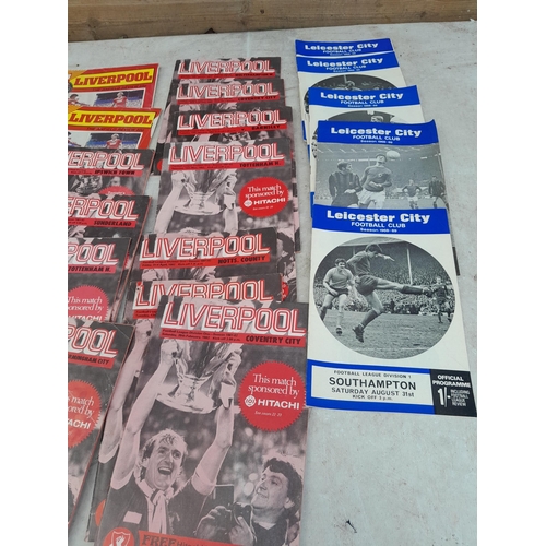 391 - Mainly Liverpool Football Club magazines and programmes & aviation interest VHS videos