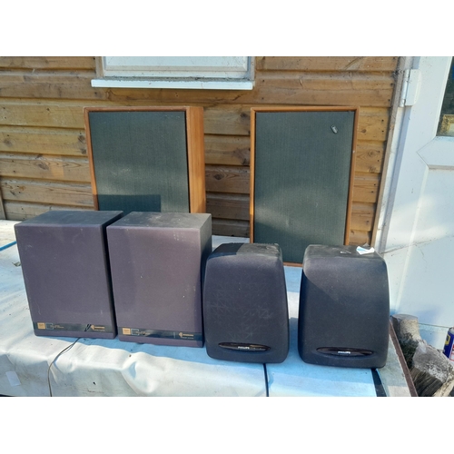 408 - Multiple photos : speakers : Kustom with Kustom mixer (separate photograph), Goodmans, Philips, Sams... 