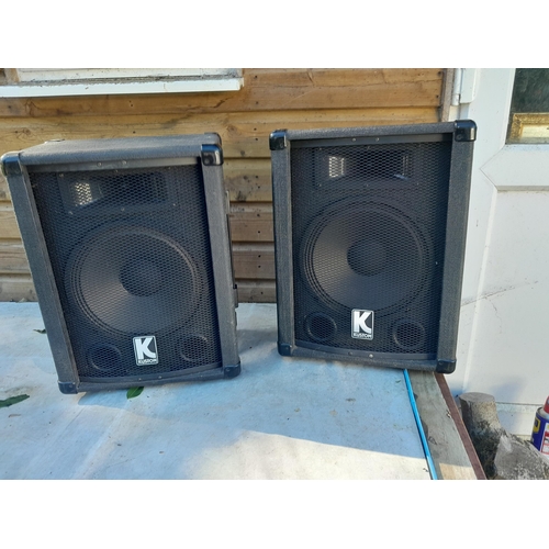 408 - Multiple photos : speakers : Kustom with Kustom mixer (separate photograph), Goodmans, Philips, Sams... 