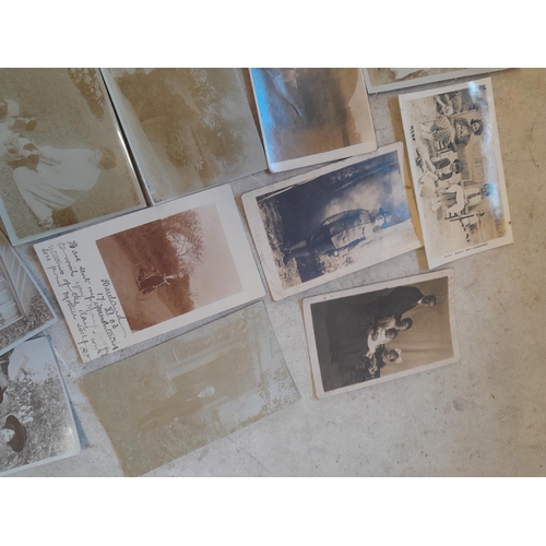 438 - Early 20th century black and white collection of postcards