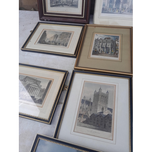 465 - Collection of 19th century book prints London and Exeter interest