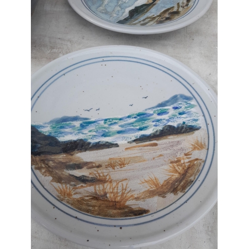 479A - Studio Pottery plates by Highland Stoneware & Loch Ness Clay Works (Note multiple photos)