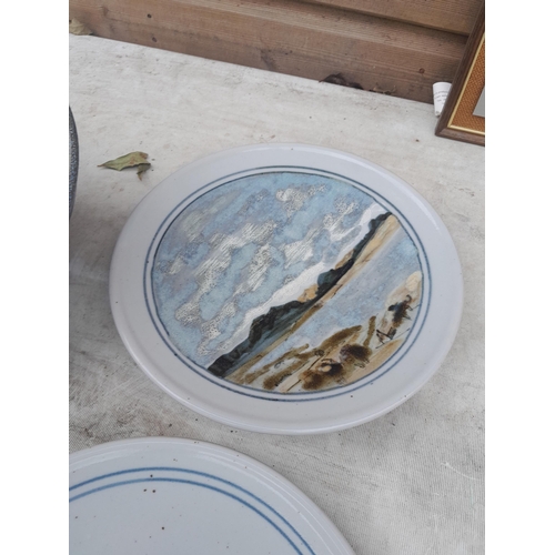 479A - Studio Pottery plates by Highland Stoneware & Loch Ness Clay Works (Note multiple photos)