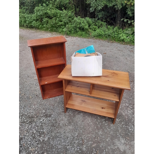 493 - Box of 78s, furniture including illuminated collectors cabinet