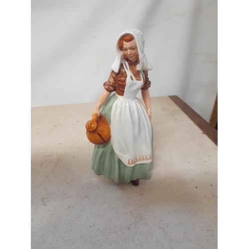 35 - Royal Doulton figure : The Milk Maid in good order