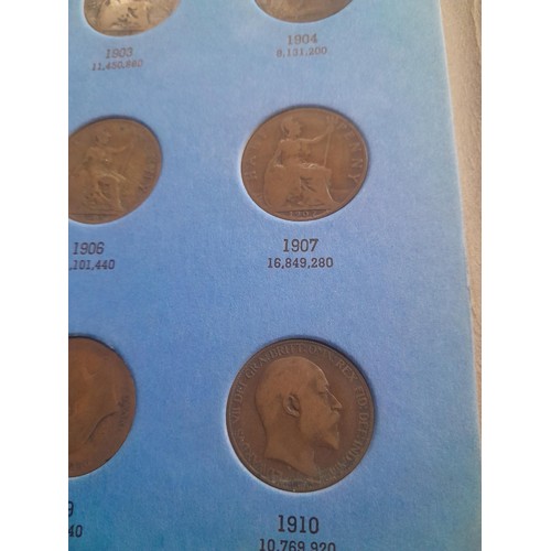 181 - Coins :  Collection of 37 Half Pennies  Edward VII & George V 1902 - 1936, 1902 NB Low Tide variant