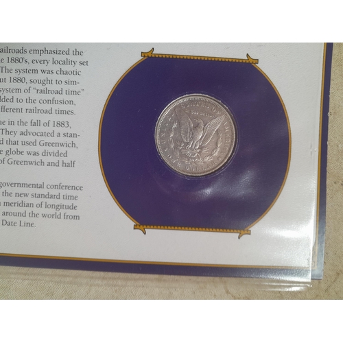 61 - Commemorative 1883 Morgan silver coin stamp cover