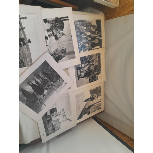 69 - Ephemera : Large format black and white photographs mounted on card, multi thematic collection, tran... 