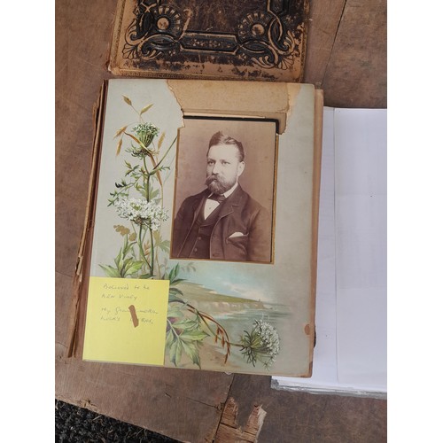 96 - Early 20th century family portrait photograph album, Nazi related propaganda snaps in plastic sleeve... 