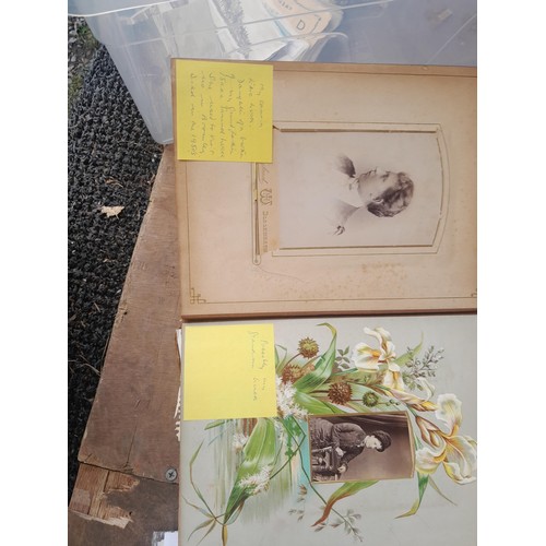 96 - Early 20th century family portrait photograph album, Nazi related propaganda snaps in plastic sleeve... 