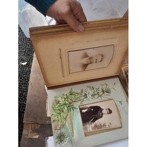 96 - Early 20th century family portrait photograph album, Nazi related propaganda snaps in plastic sleeve... 