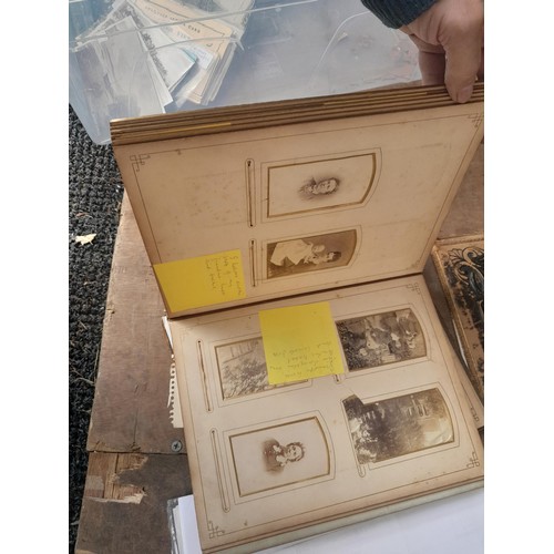 96 - Early 20th century family portrait photograph album, Nazi related propaganda snaps in plastic sleeve... 