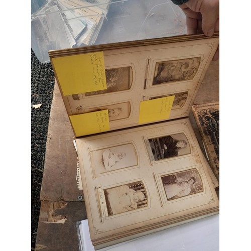 96 - Early 20th century family portrait photograph album, Nazi related propaganda snaps in plastic sleeve... 