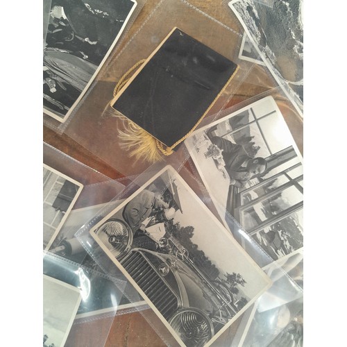 96 - Early 20th century family portrait photograph album, Nazi related propaganda snaps in plastic sleeve... 