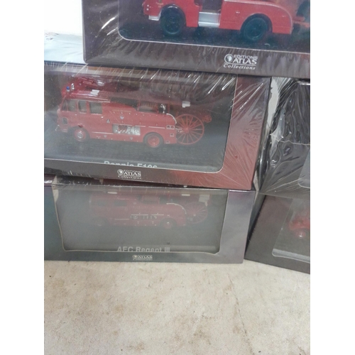 134 - Die cast toy cars : Fire Engines by Atlas Editions boxed and sealed