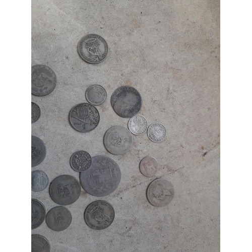 164 - Coins : Mainly UK with a few foreign base metal but mainly pre 1947 silver coins, condition varied b... 