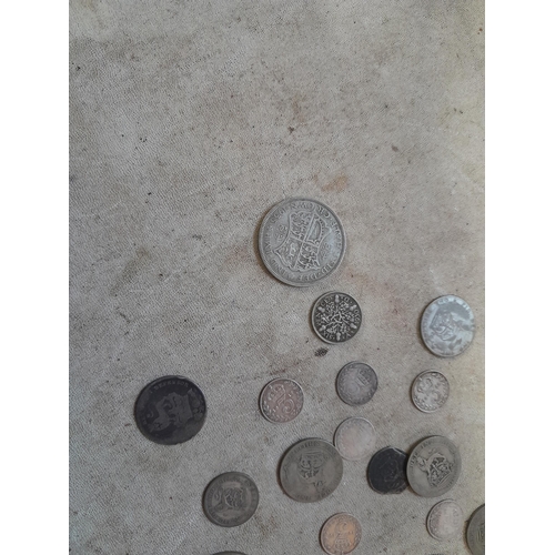 164 - Coins : Mainly UK with a few foreign base metal but mainly pre 1947 silver coins, condition varied b... 