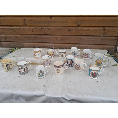 12 - Assorted commemorative ware mugs