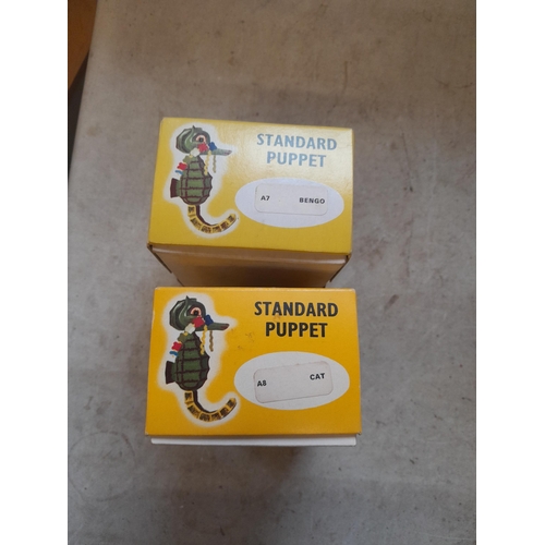 16 - Pelham puppets : Cat & Bengo with original boxes