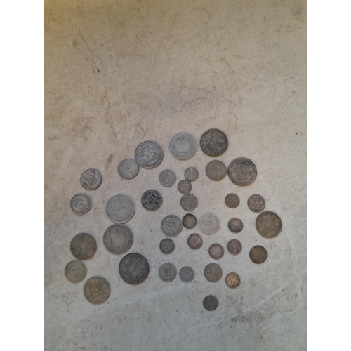 27 - Coins : all pre decimal silver coins condition varies