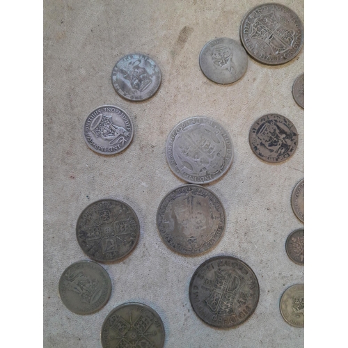 27 - Coins : all pre decimal silver coins condition varies