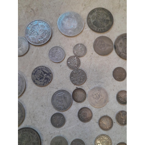 27 - Coins : all pre decimal silver coins condition varies