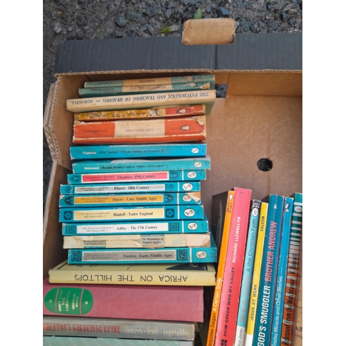 30 - Box of mixed themed vintage paperback and other books